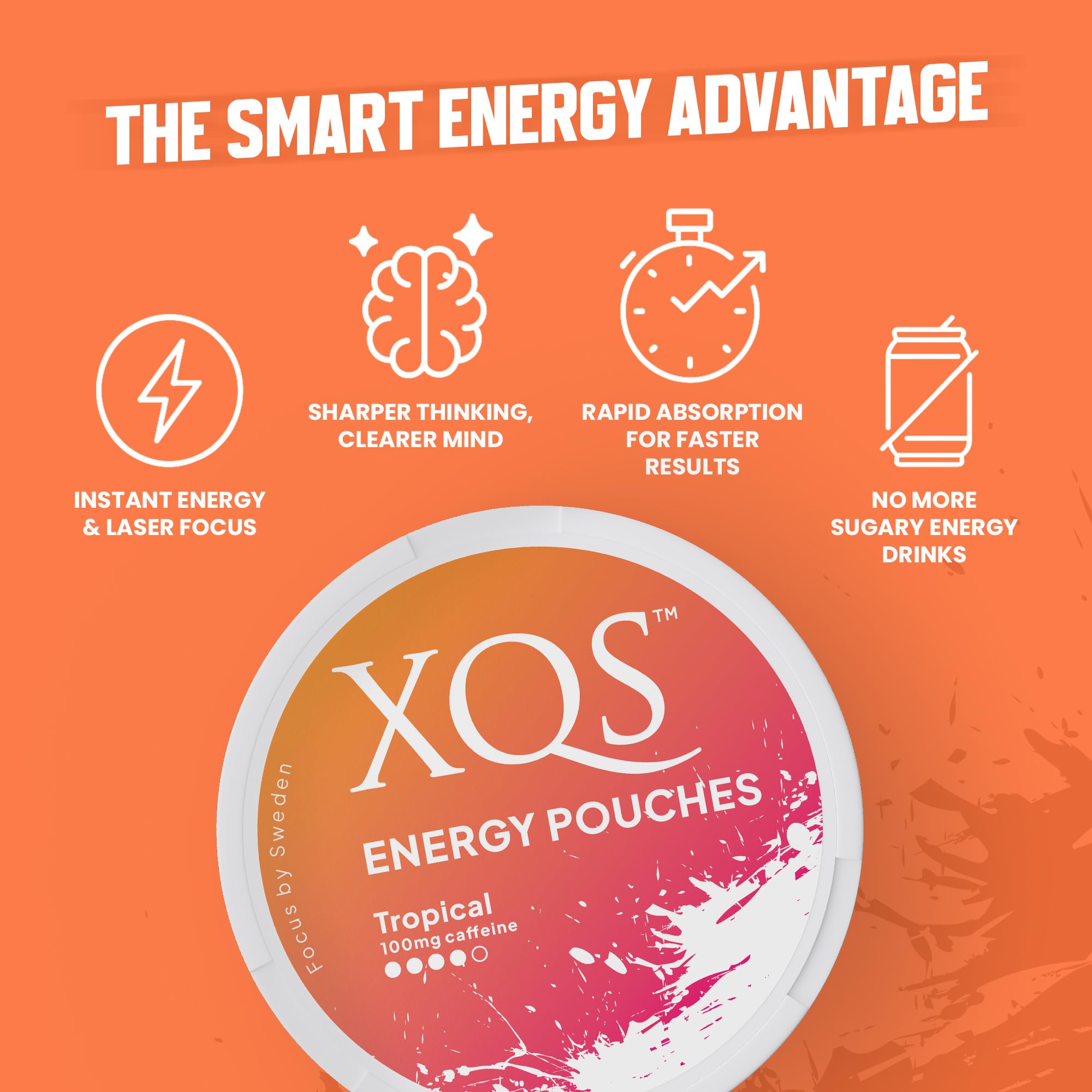 XQS discreet pouch use demonstrates pocket-friendly energy boost.