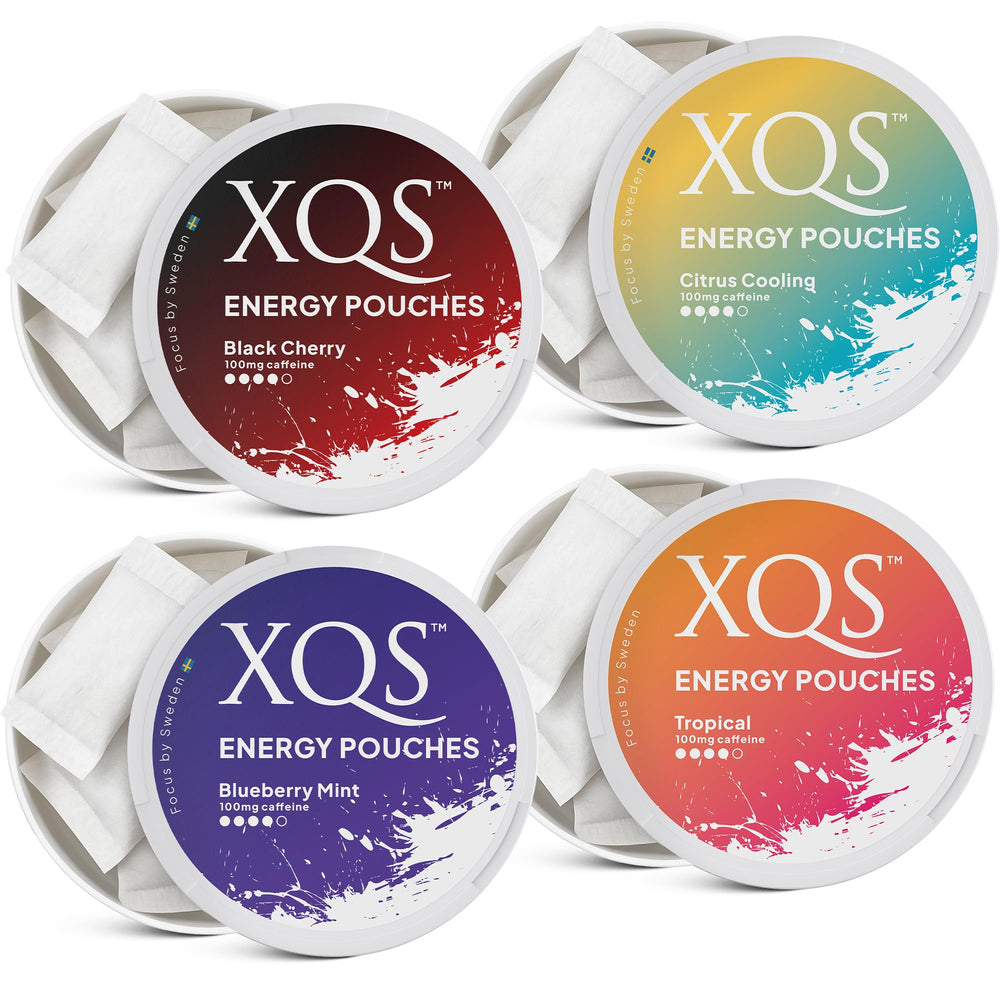 XQS Tropical energy pouch for on-the-go focus.