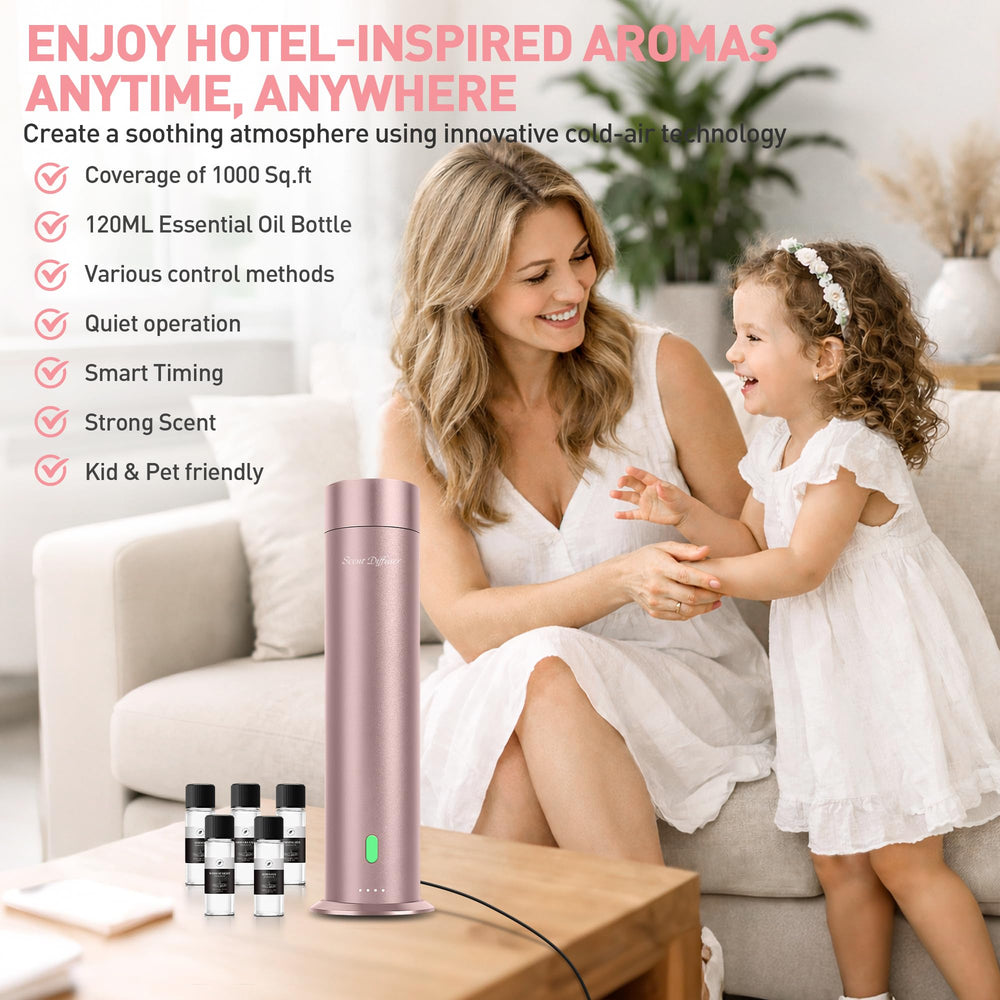 XspideM diffuser remote-control operation for convenient scent management.