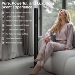 XspideM diffuser coverage up to 2000 sq ft ensuring even scent distribution