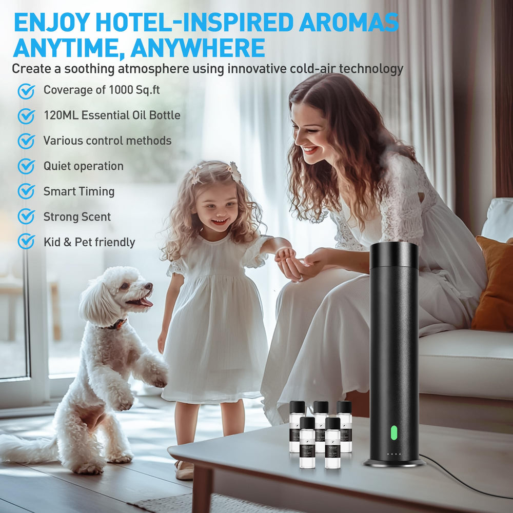 XspideM waterless diffuser remote control enables convenient scent moments