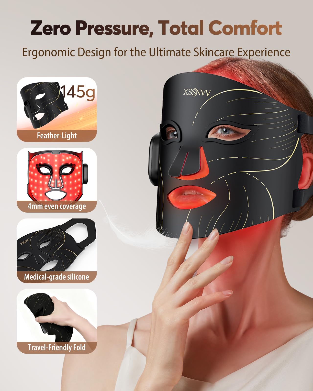 XSSNVV cordless mask 60min battery for portable routines