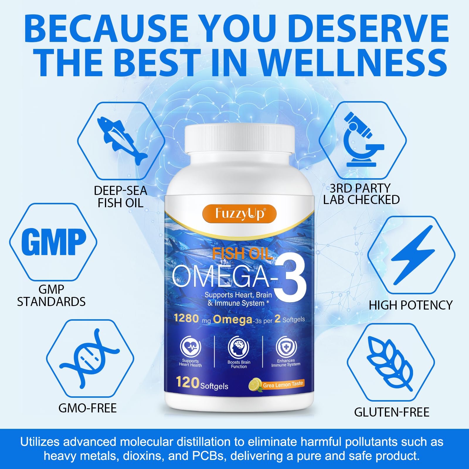 Glass of water with softgels demonstrating easy daily supplementation routine.