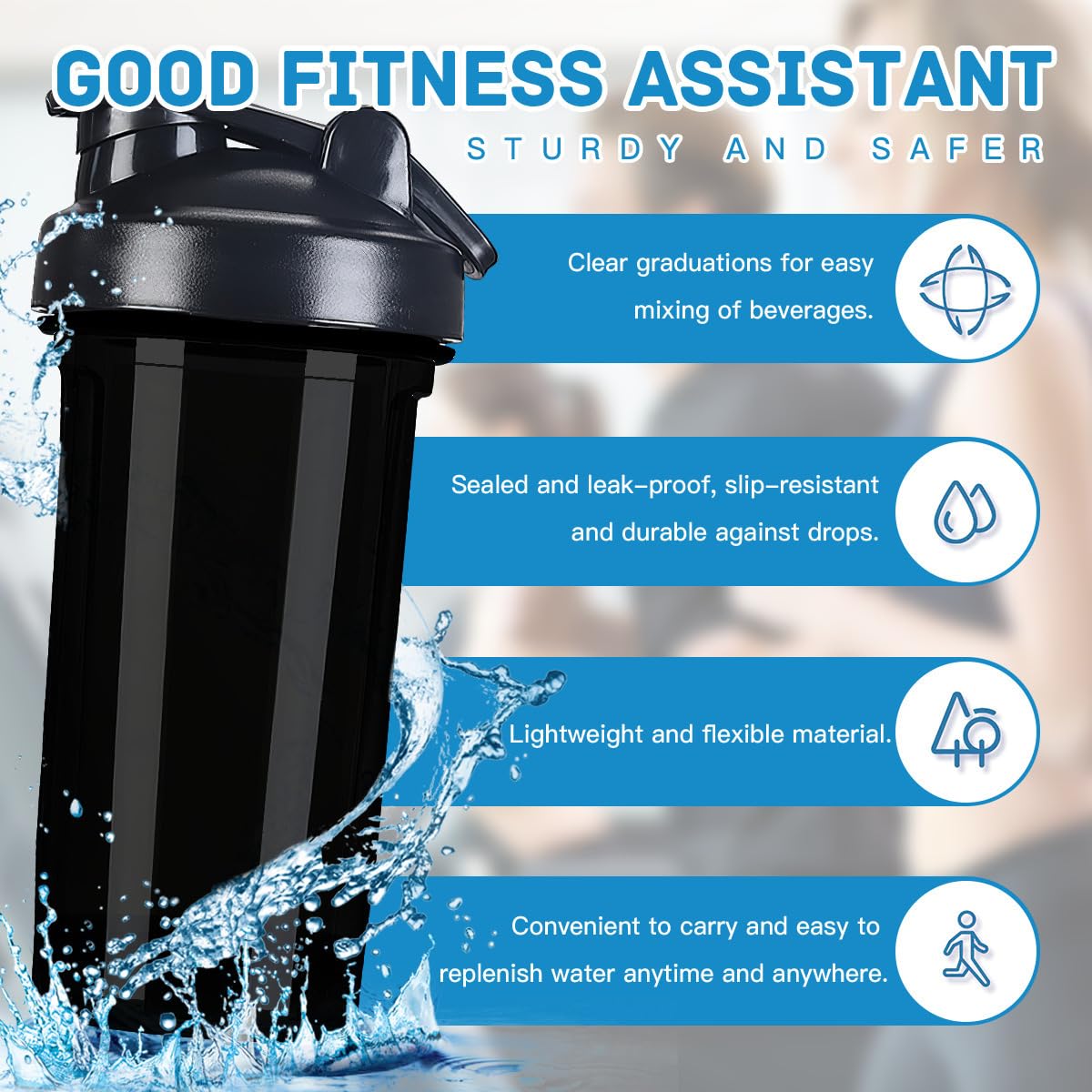 Xswzaqolk two-side print design on shaker bottle boosts personalization and style
