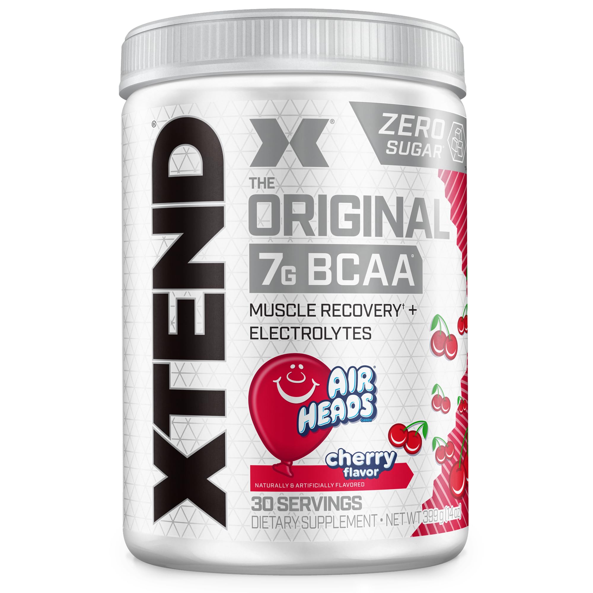 Xtend Original BCaa powder bottle emphasizing a sugar-free intra-workout option for hydration