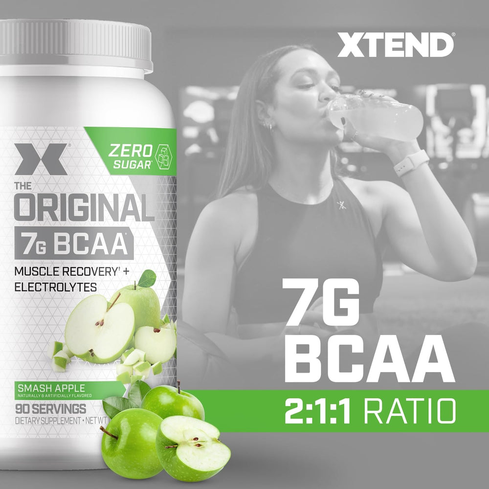 Xtend BCAA mix with water in glass for hydration and endurance