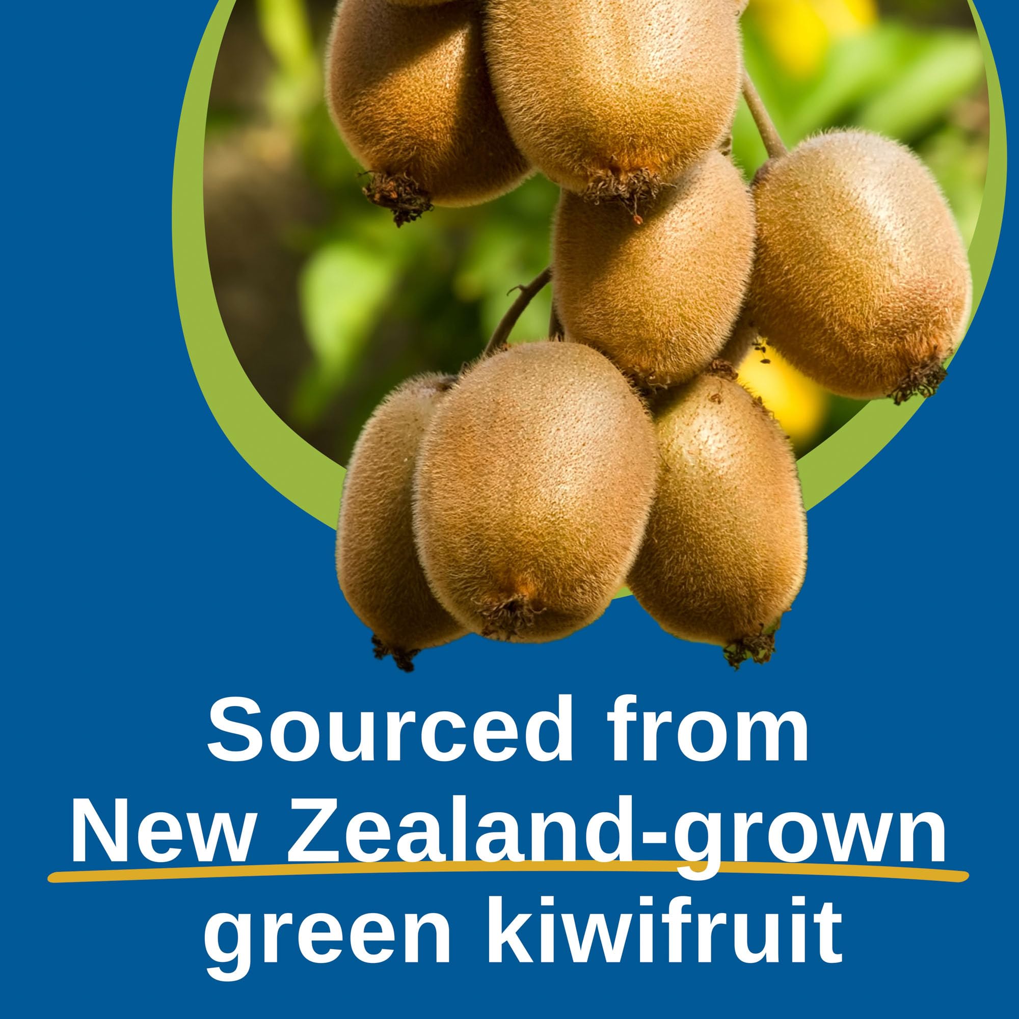 Xtendlife Kiwi-Klenz packaging shows ISO and FDA credentials, ensuring quality.