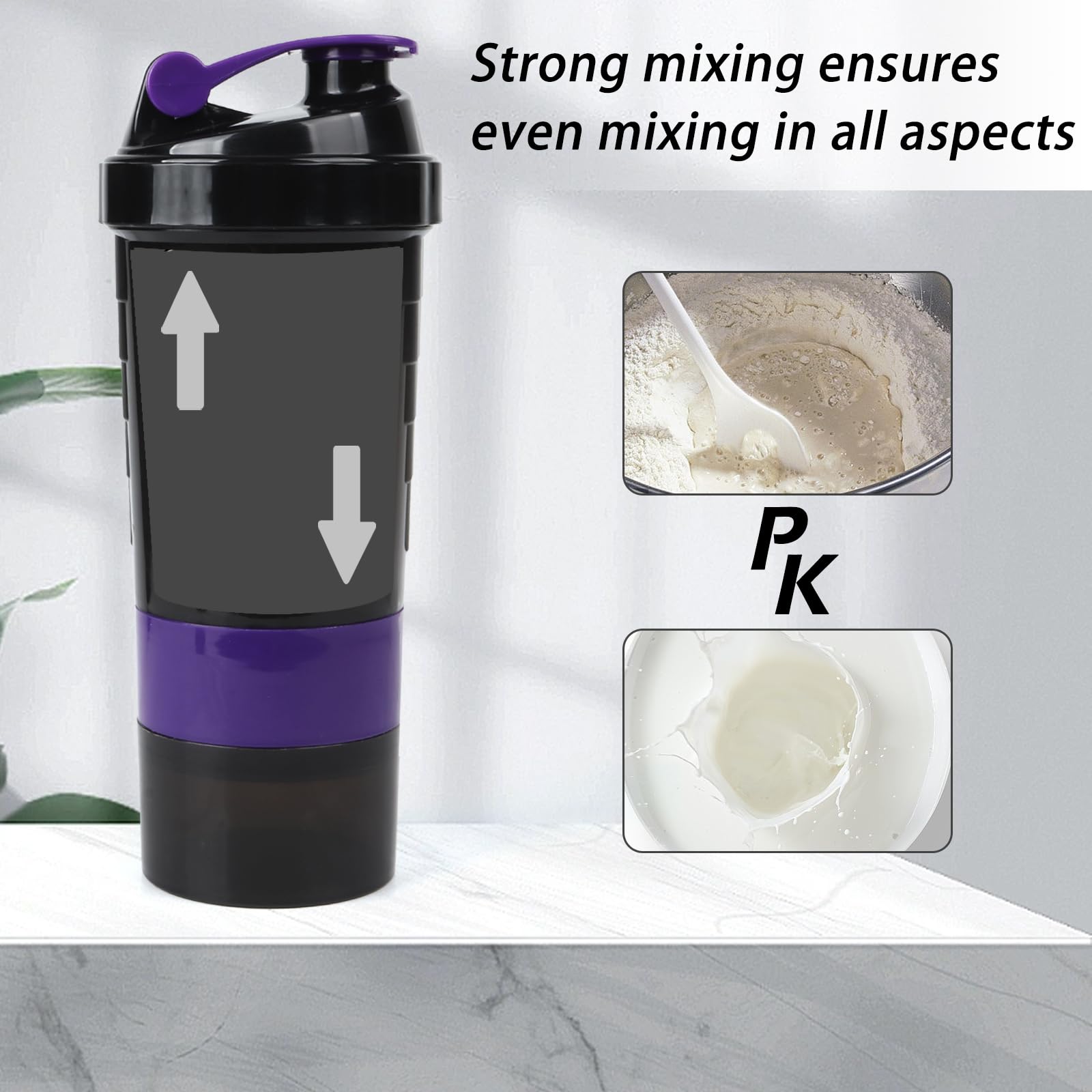 XTKS Shaker Bottle 500ml capacity ideal for gym days and travel