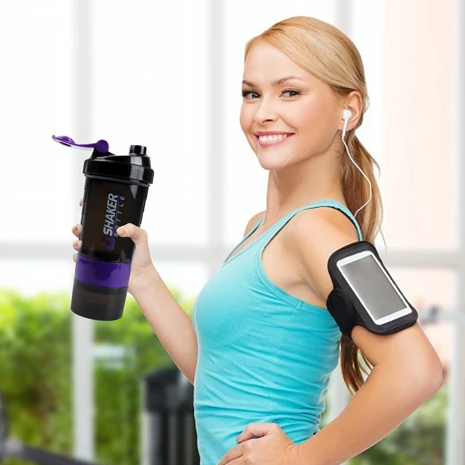 XTKS Shaker Bottle lightweight and portable for workouts and commuting