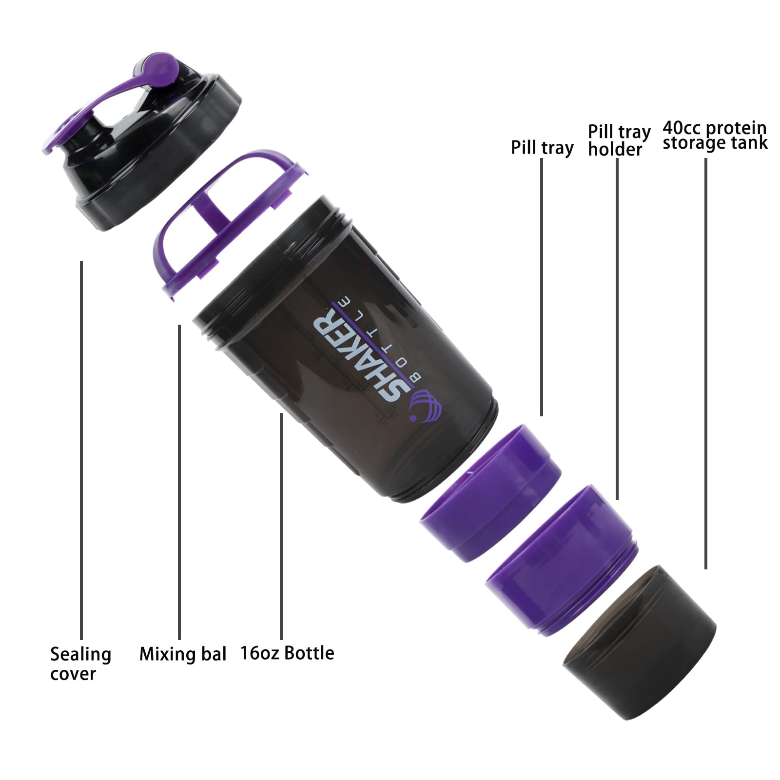 XTKS Shaker Bottle mixing ball delivers smooth, lump-free shakes