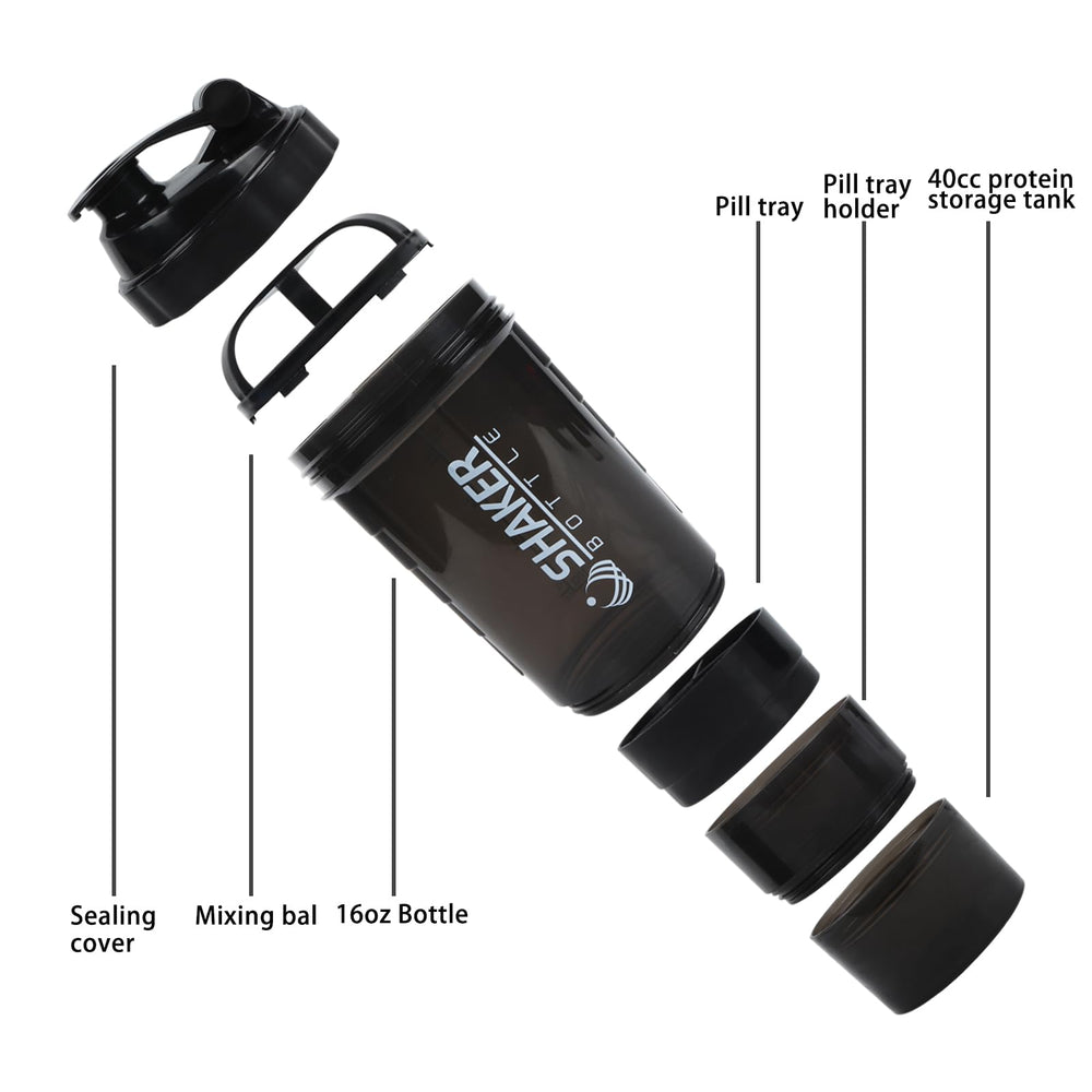 XTKS Shaker Bottle pill storage for on-the-go organization