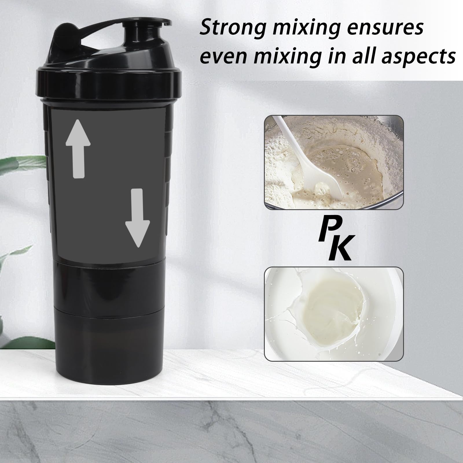 XTKS Shaker Bottle portable design lightweight for gym and commute