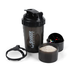 XTKS Shaker Bottle Pure Black cap close for spill-free workouts