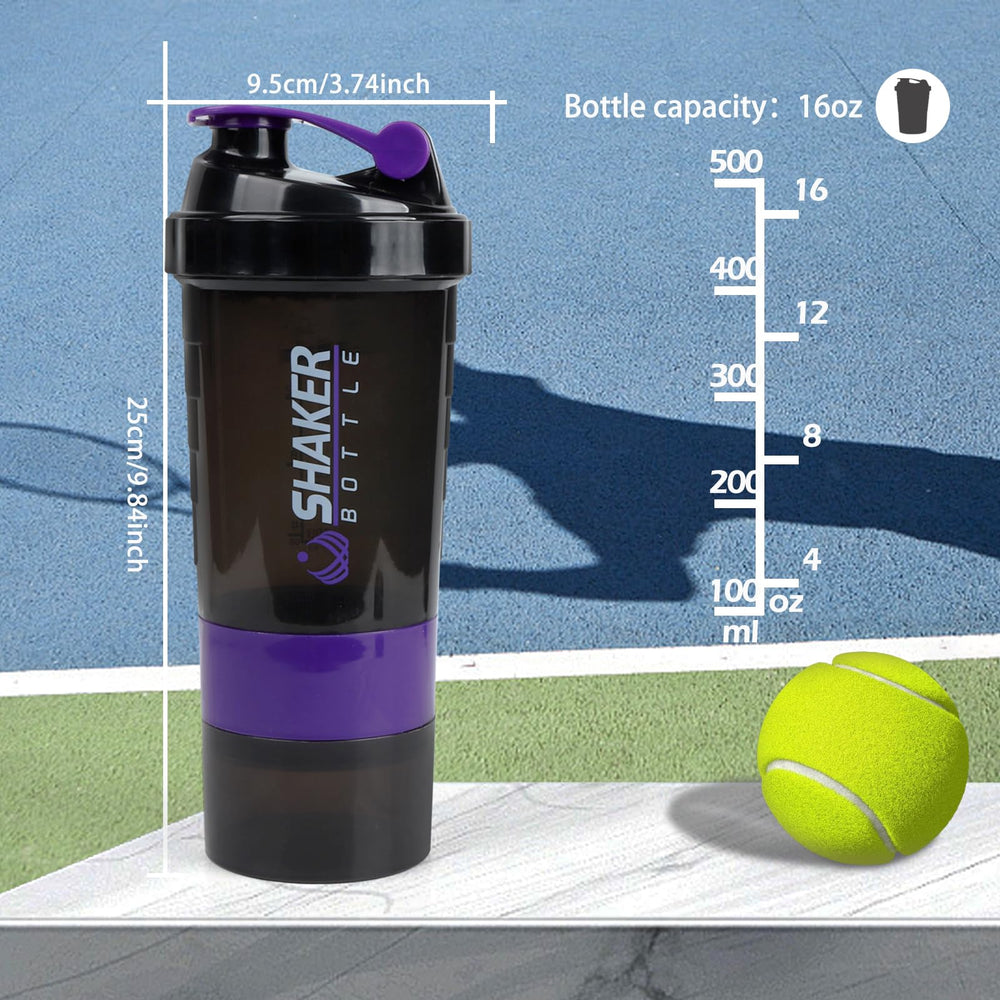 XTKS Shaker Bottle storage compartments organize pills and powder