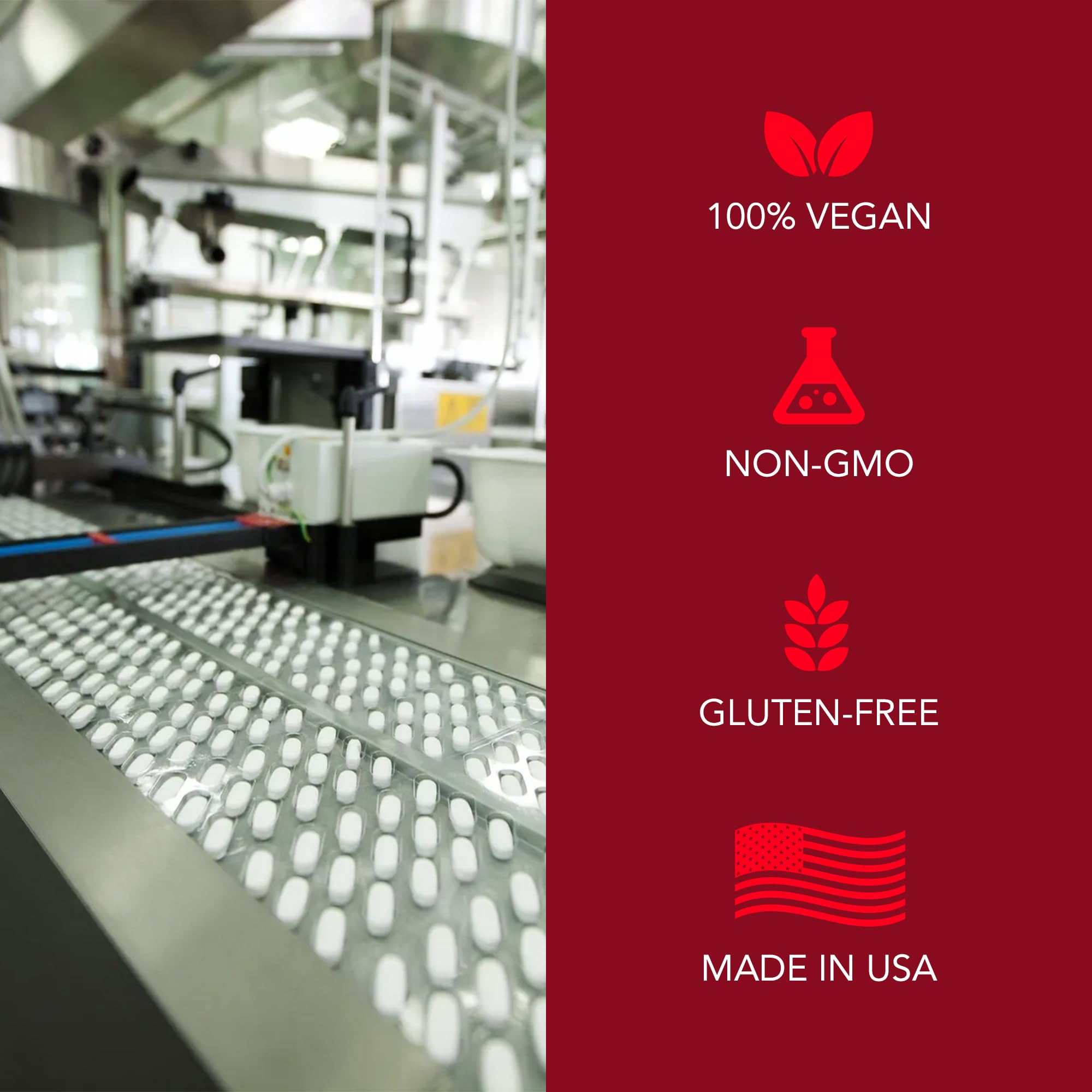 Xtravit B12 vegan gluten-free badge signals clean ingredients.