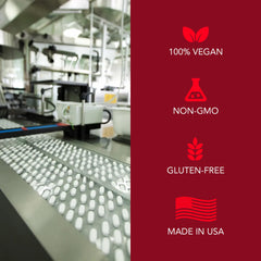 Xtravit B12 vegan gluten-free badge signals clean ingredients.