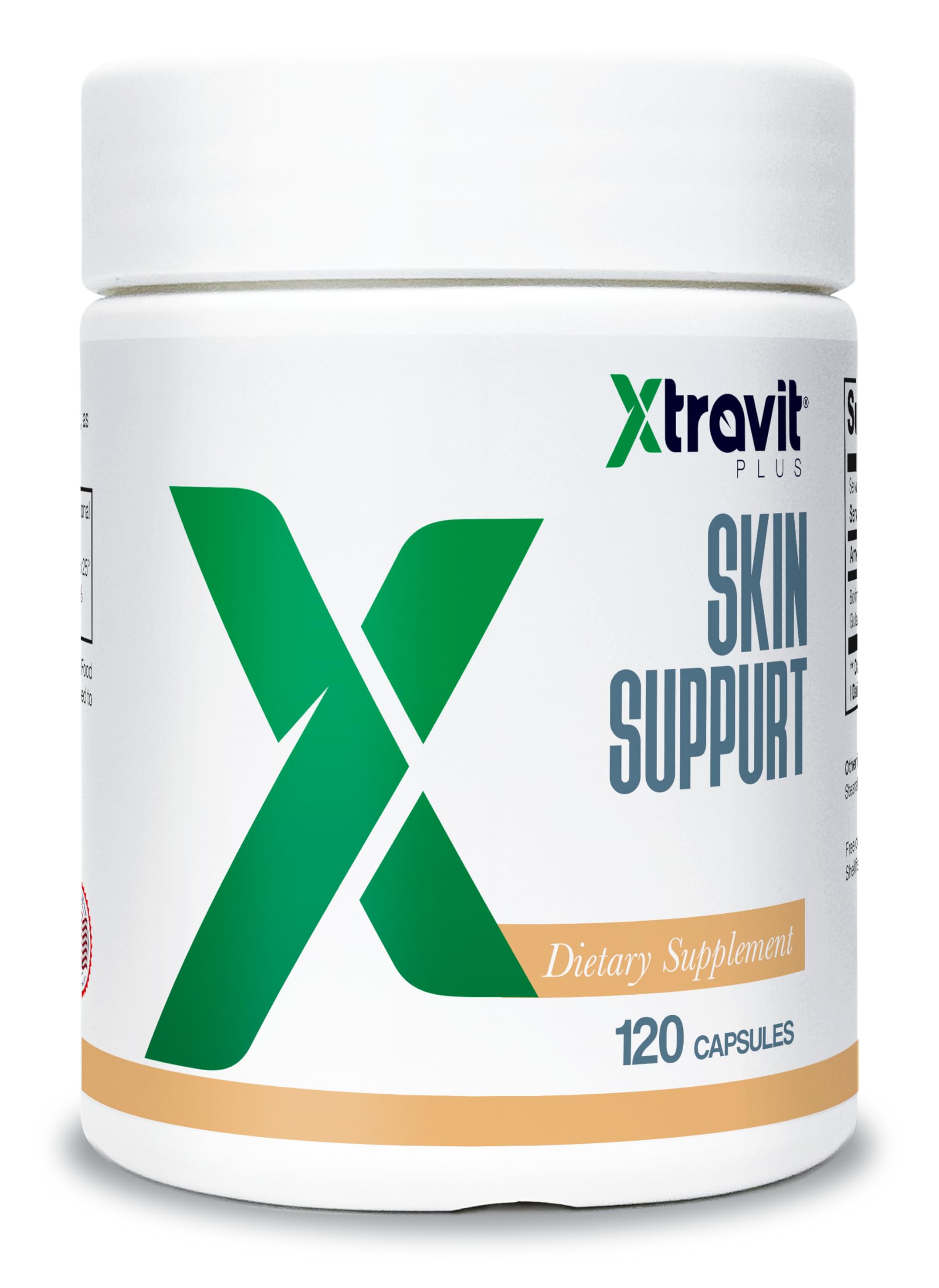 Xtravit Skin Support bottle with capsules for healthy skin and nails