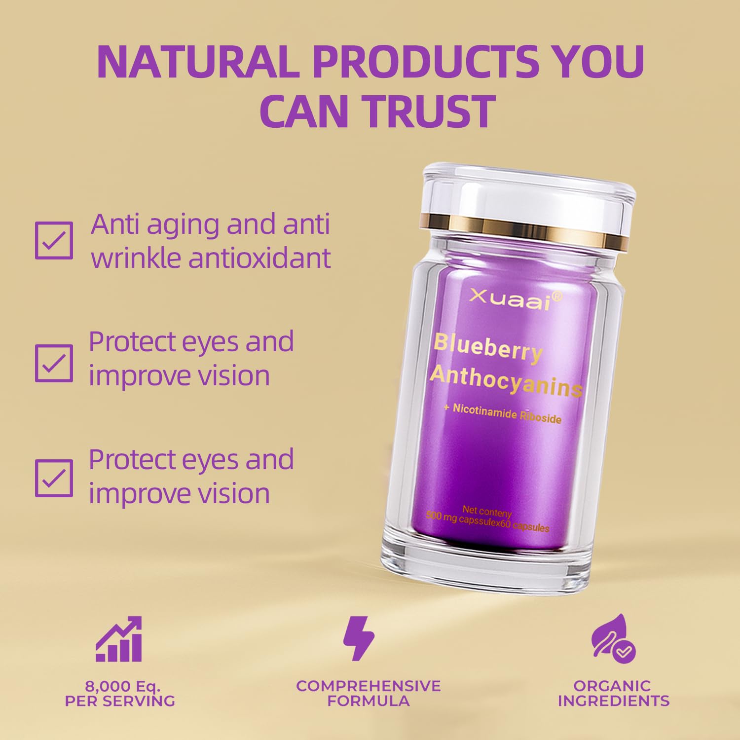 Xuaai Vegetarian capsules packaged for convenient daily use