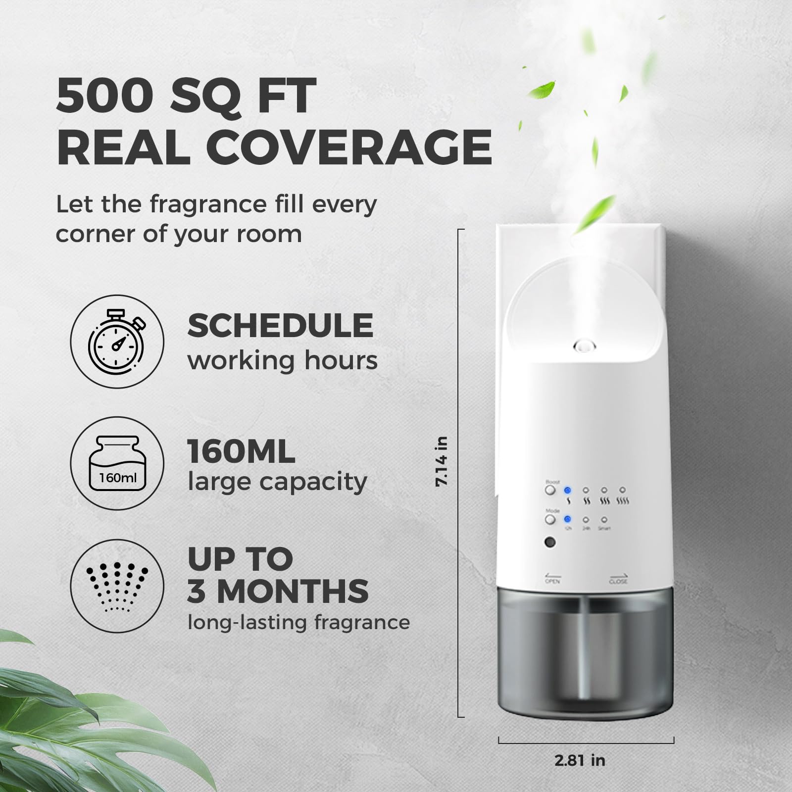 XunliAero four-speed diffuser demonstrates adjustable fragrance intensity.