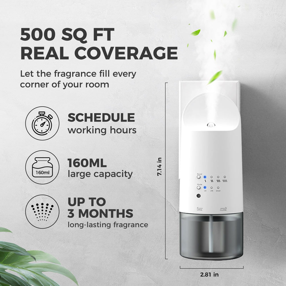 XunliAero four-speed diffuser demonstrates adjustable fragrance intensity.