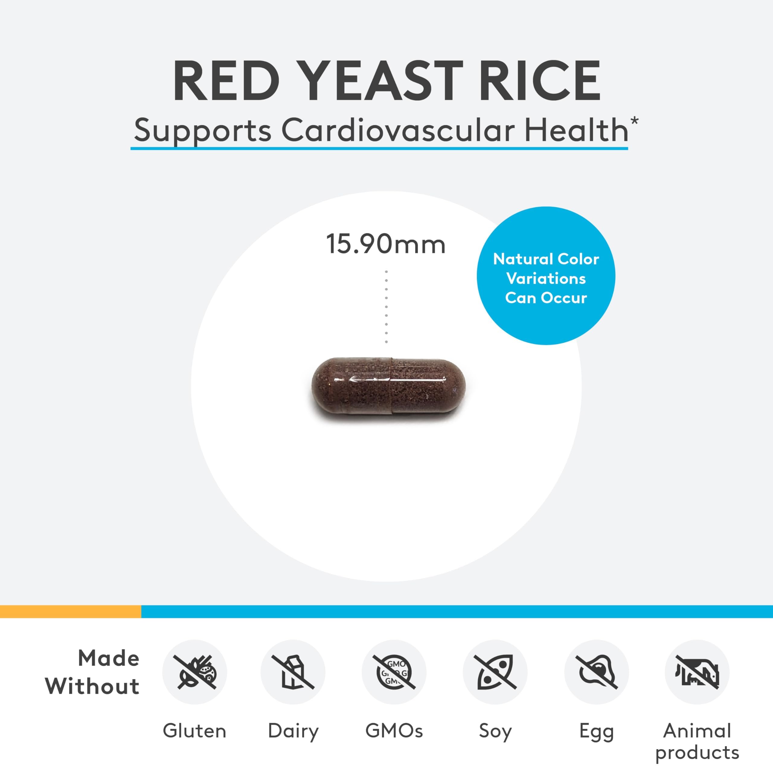 XYMOGEN Red Yeast Rice label confirms third-party testing and purity