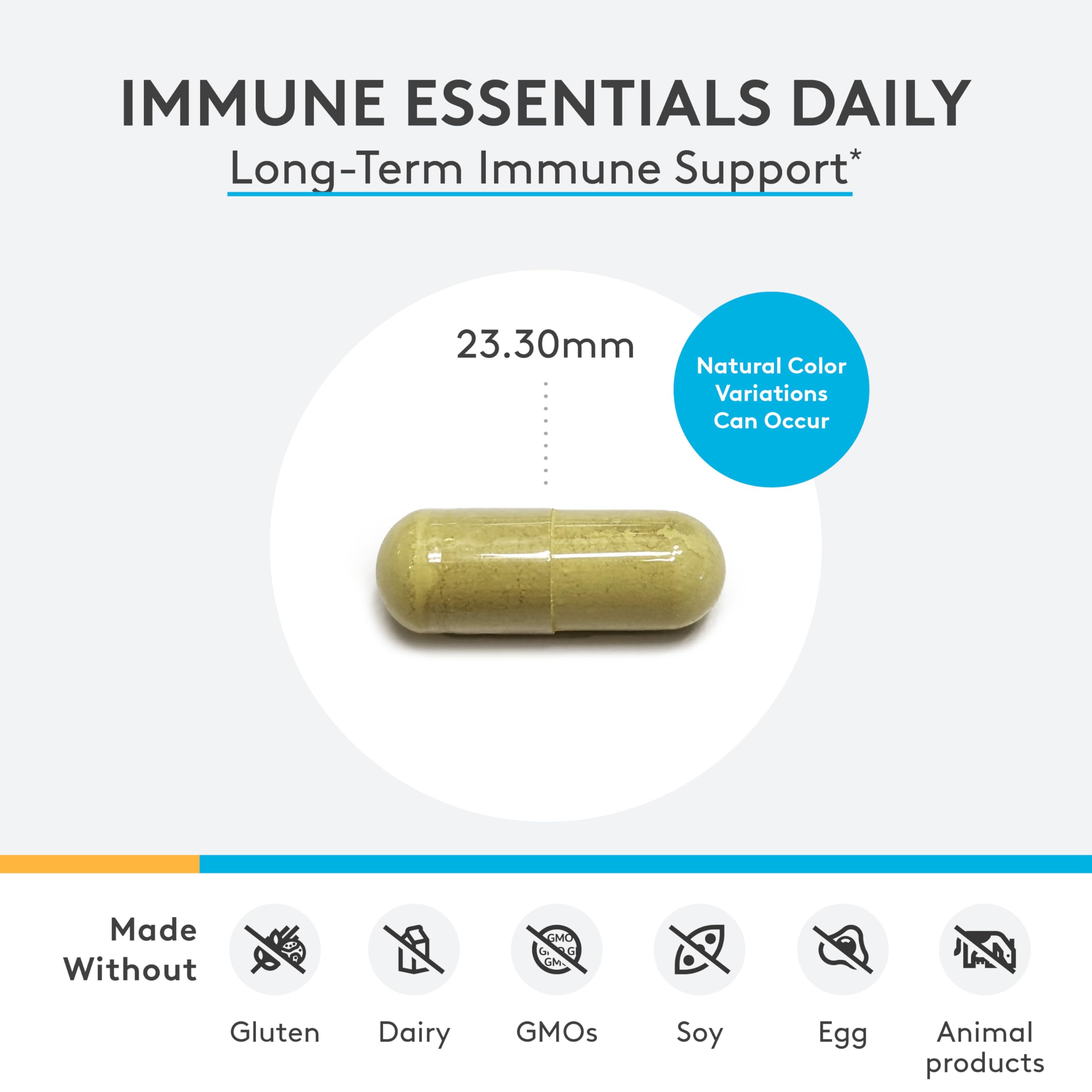 XYMOGEN Immune Essentials bottle back view with ingredients notes