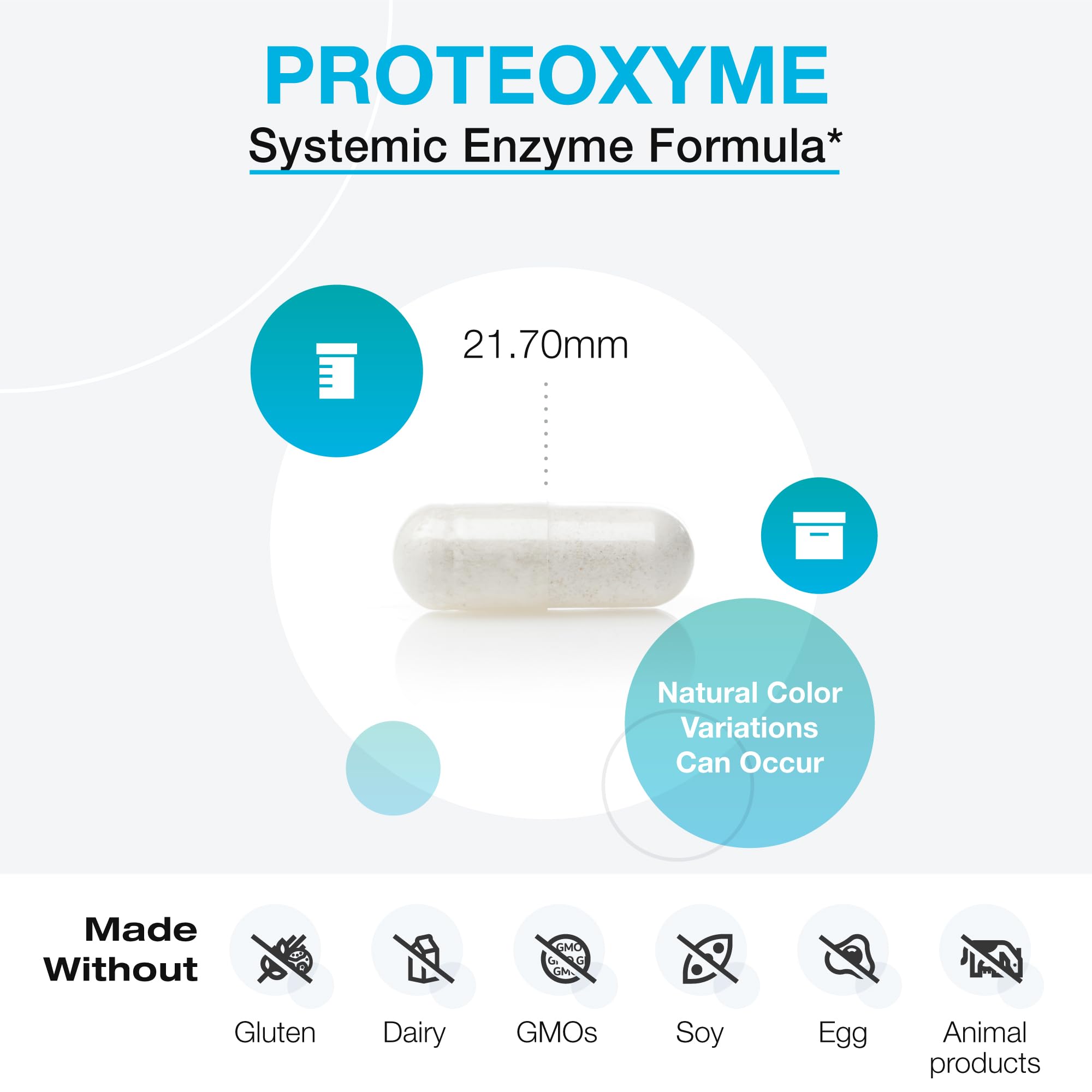 XYMOGEN ProteoXyme bottle back with ingredient highlights supporting tissue integrity