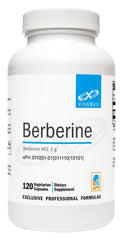 Xymogen Berberine HCL bottle containing 120 capsules for daily metabolic support.