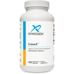 XYMOGEN ColonX bottle front showing digestive support formula for daily GI regularity