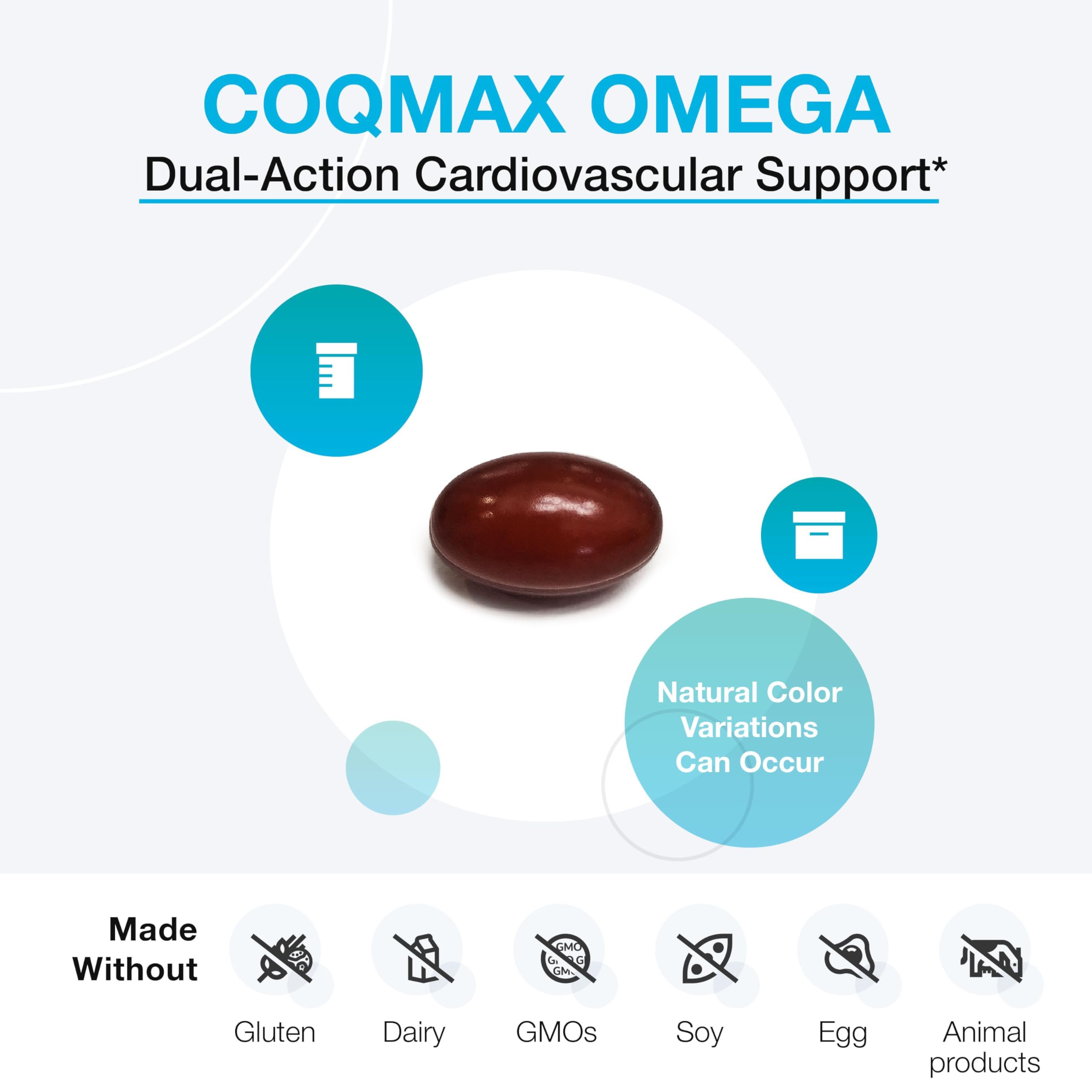 XYMOGEN CoQmax Omega bottle back label with product details