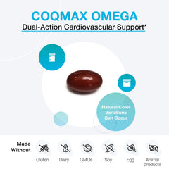 XYMOGEN CoQmax Omega bottle back label with product details