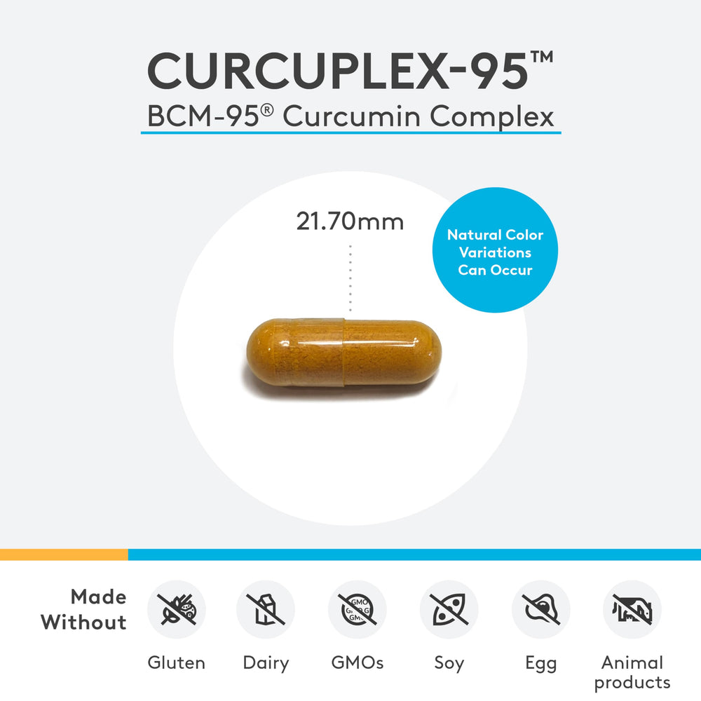 XYMOGEN CurcuPlex-95 Turmeric Curcumin | Enhanced Bioavailability | 60 ...