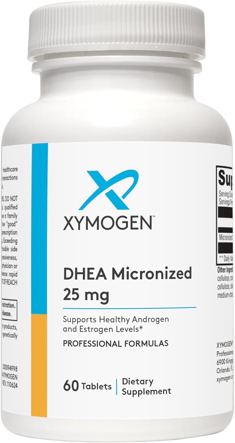 XYMOGEN DHEA 25 mg tablets for daily hormone support.