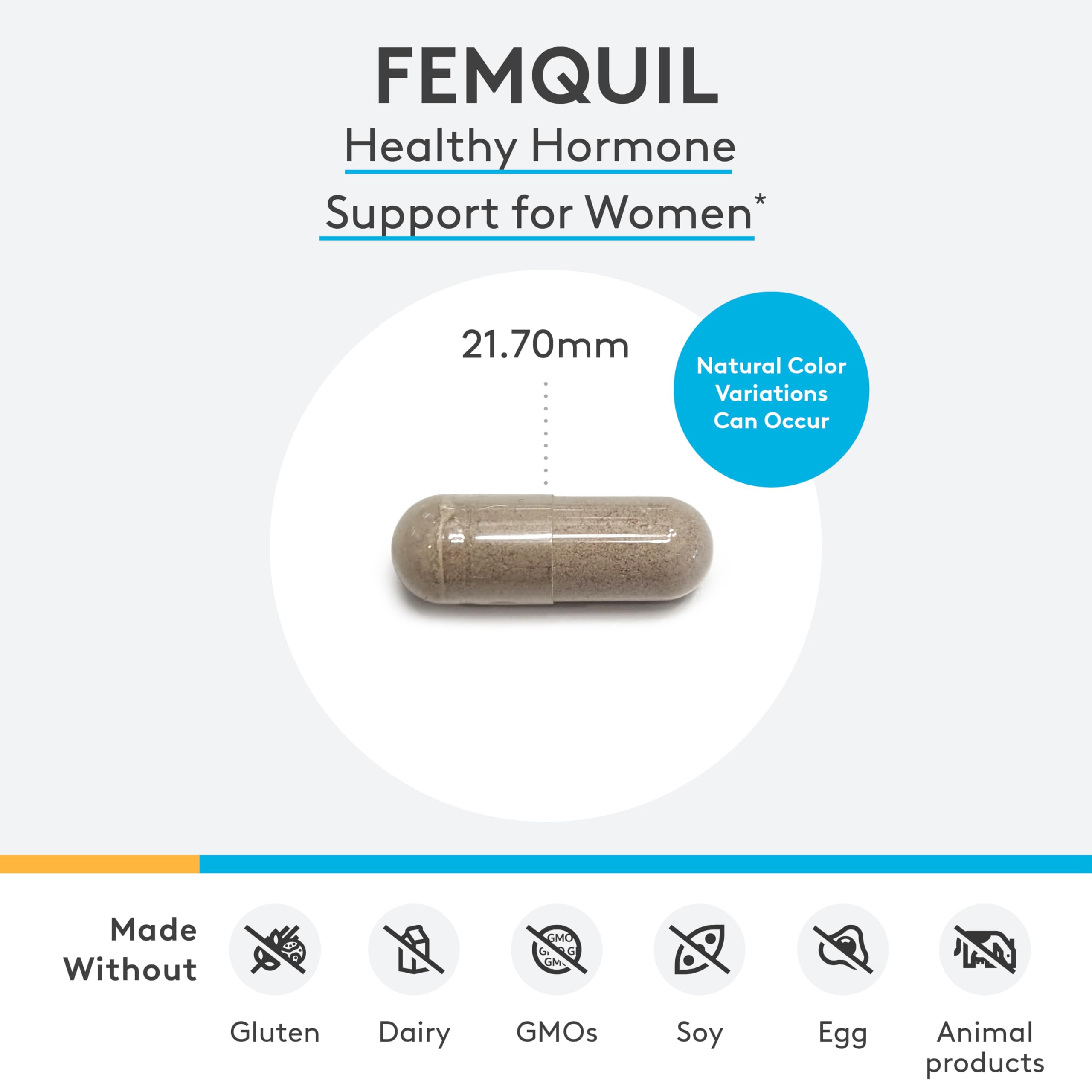 Xymogen Femquil bottle label close-up highlighting methylfolate and DIM ingredients.