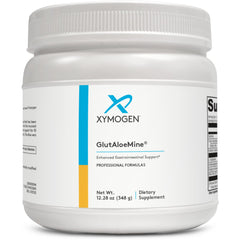 XYMOGEN GlutAloeMine powder bottle for daily GI support.
