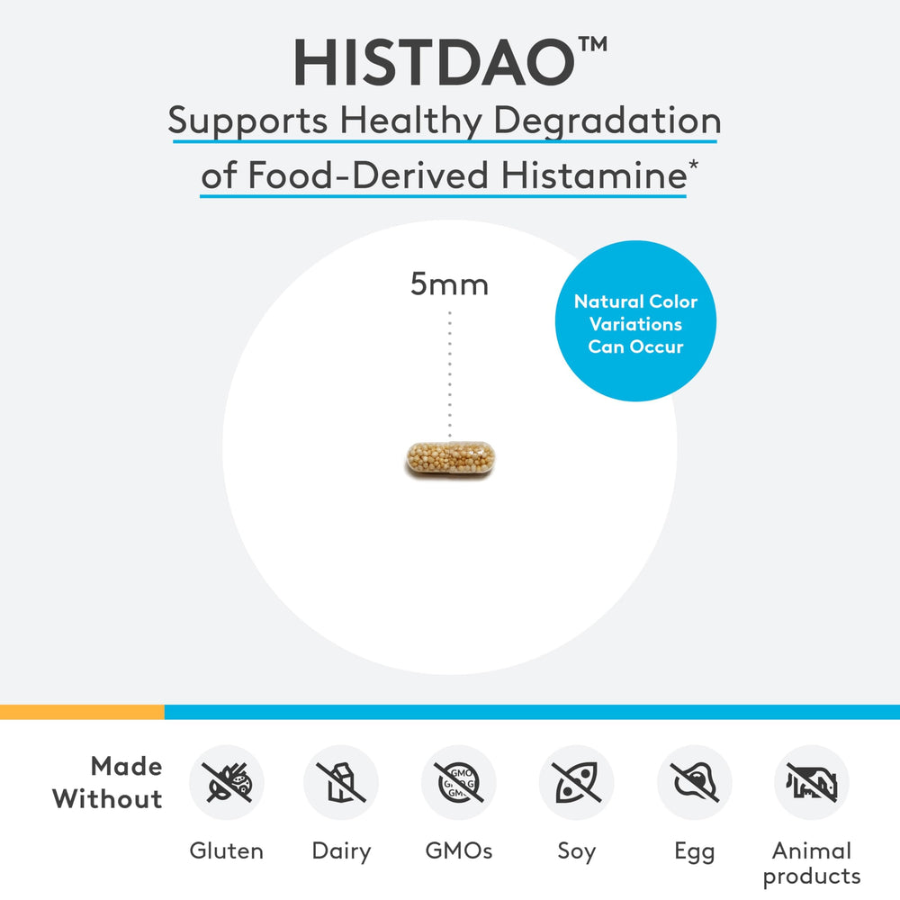 XYMOGEN HistDAO tablet held in hand for convenient daily serving