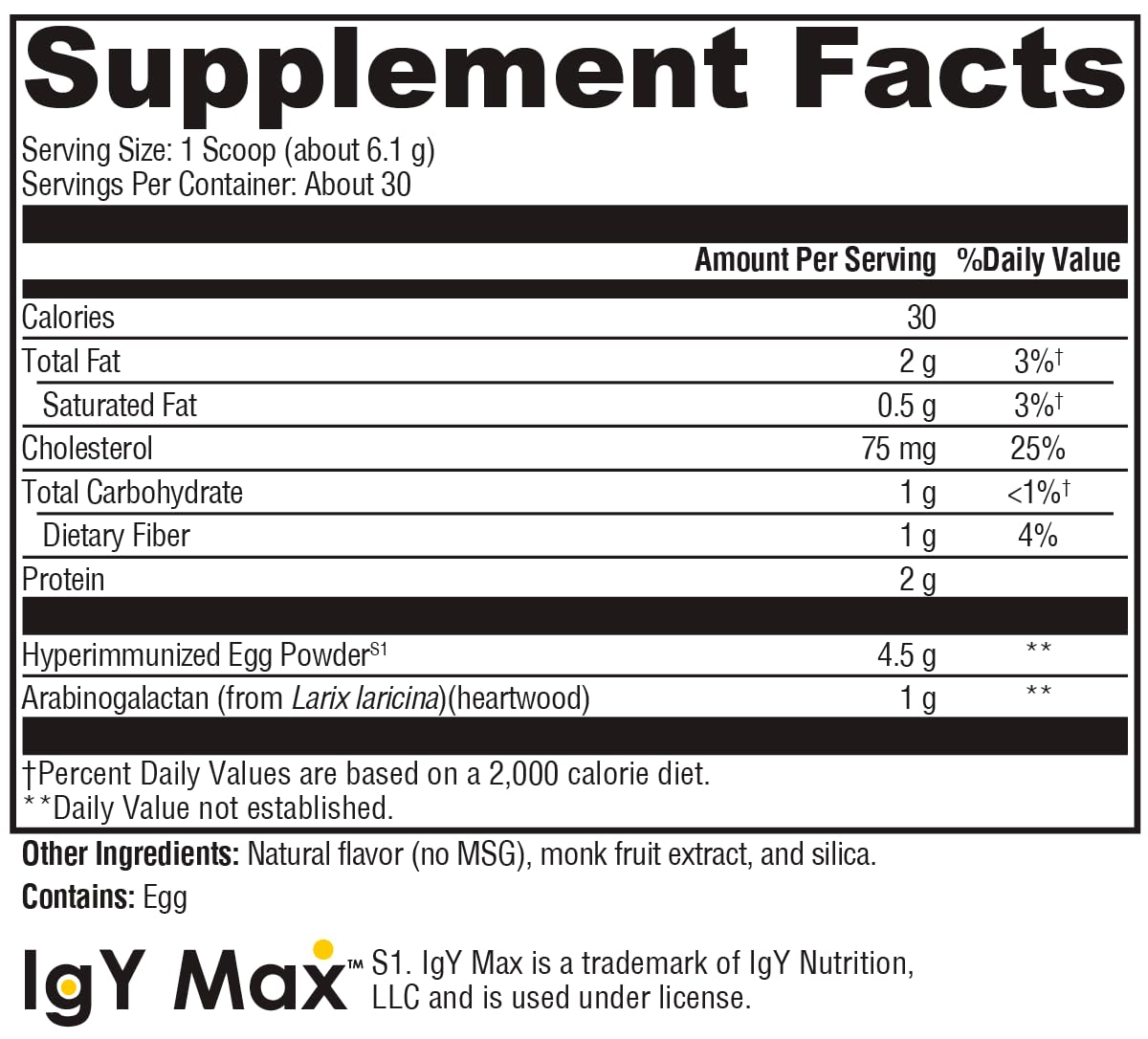 XYMOGEN IG26 Plus DF dairy-free immunoglobulins visual.