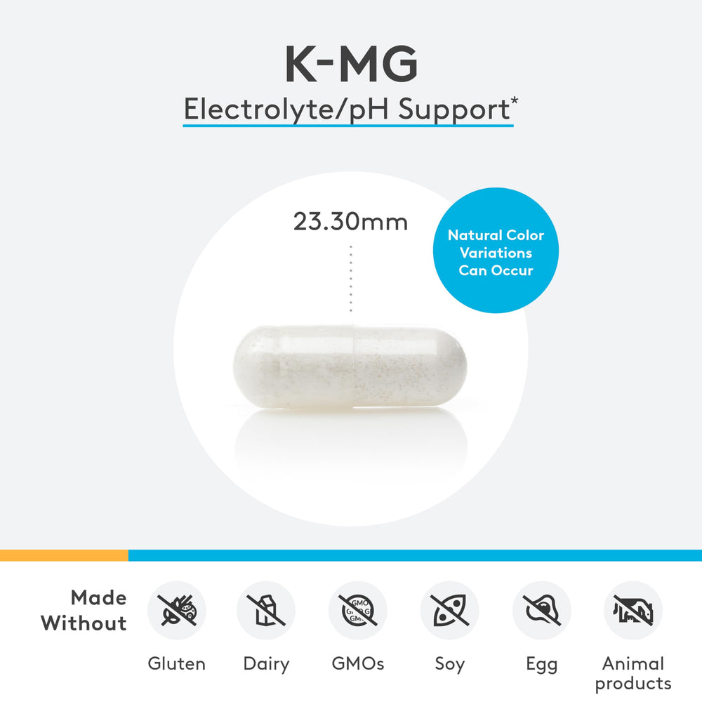 XYMOGEN K-Mg Citrate capsules closeup shows magnesium and potassium supporting muscle function.