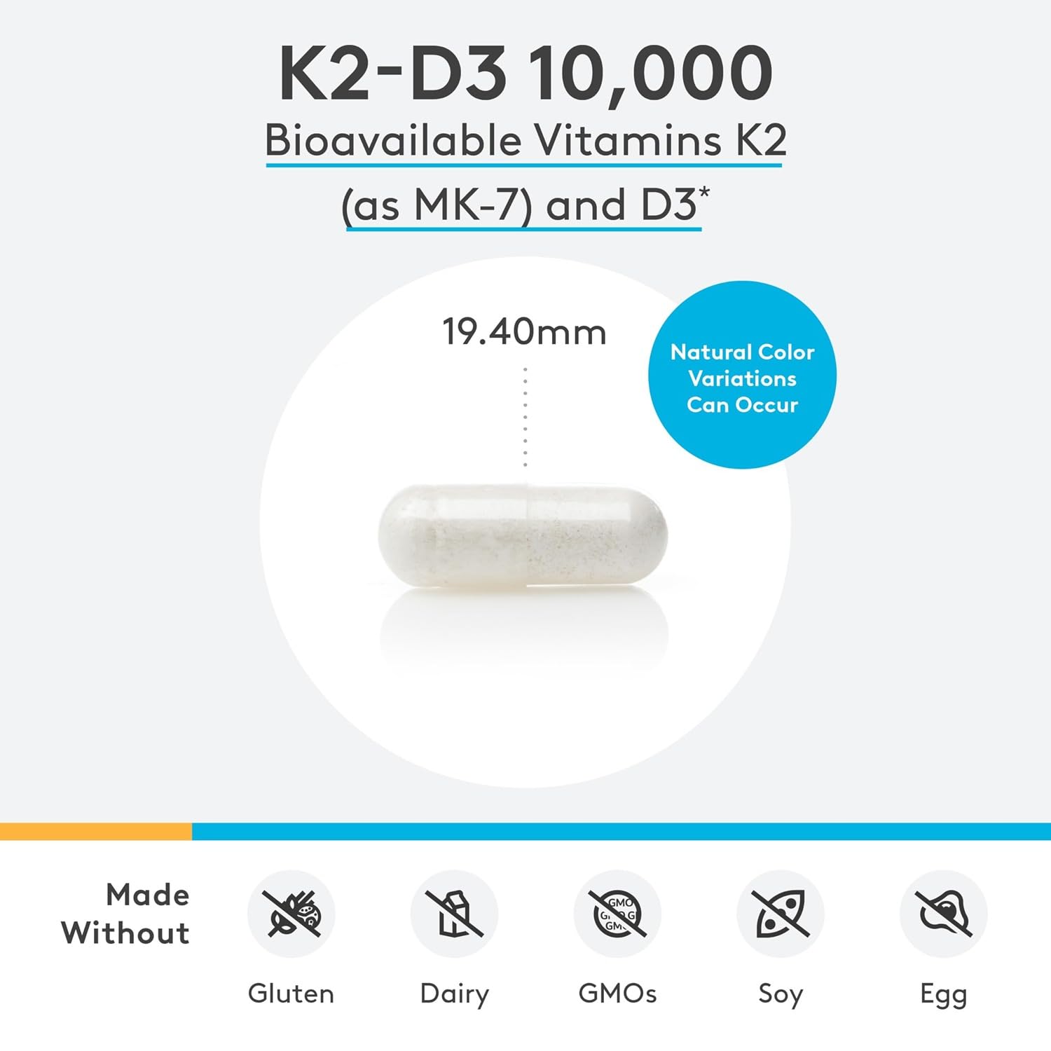 Glass of water with Xymogen K2-D3 for daily intake ritual