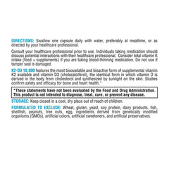 Label on Xymogen K2-D3 shows MK7 formulation and pairing