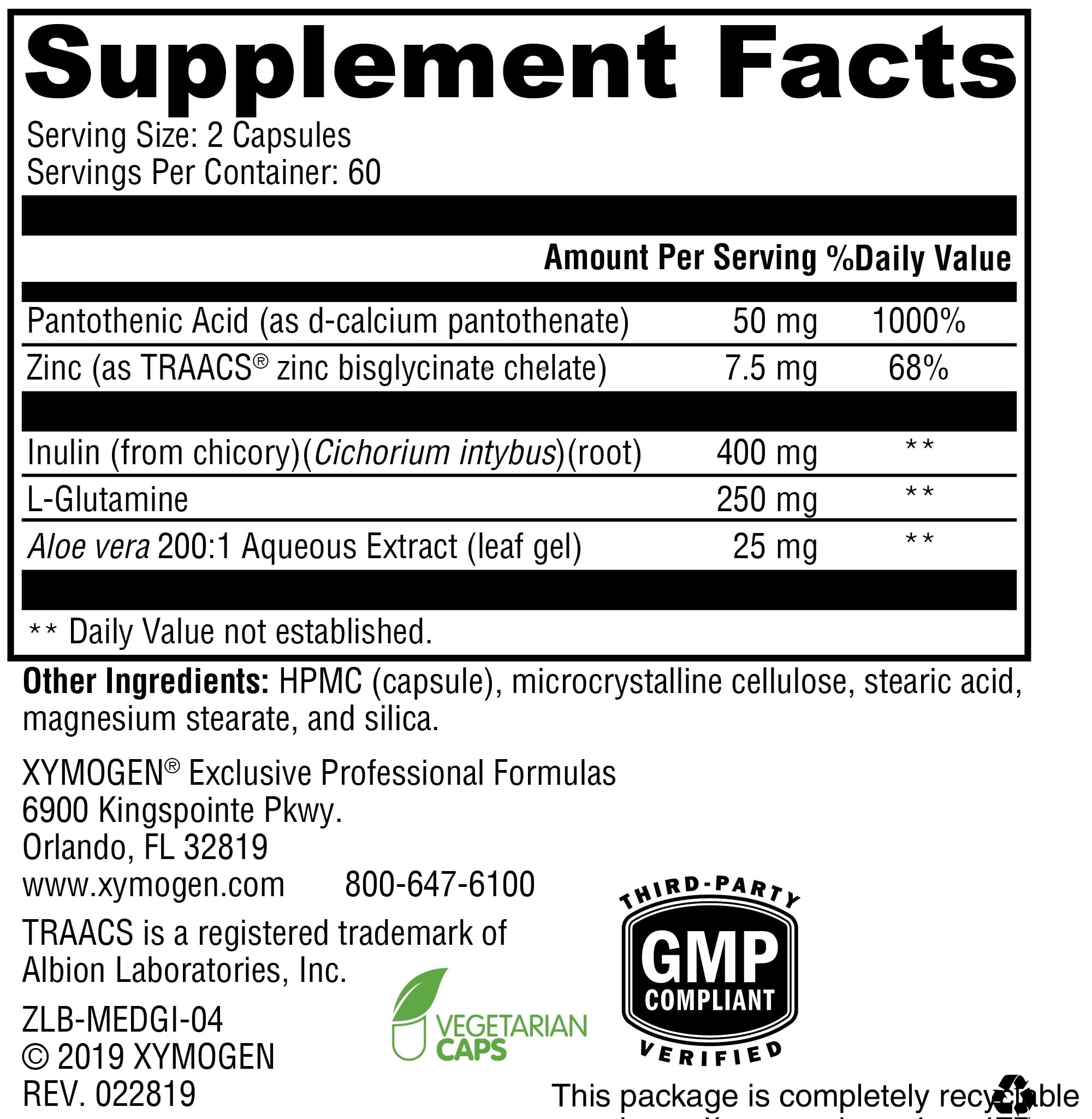 XYMOGEN MedCaps GI bottle pour for easy daily gut health routine.