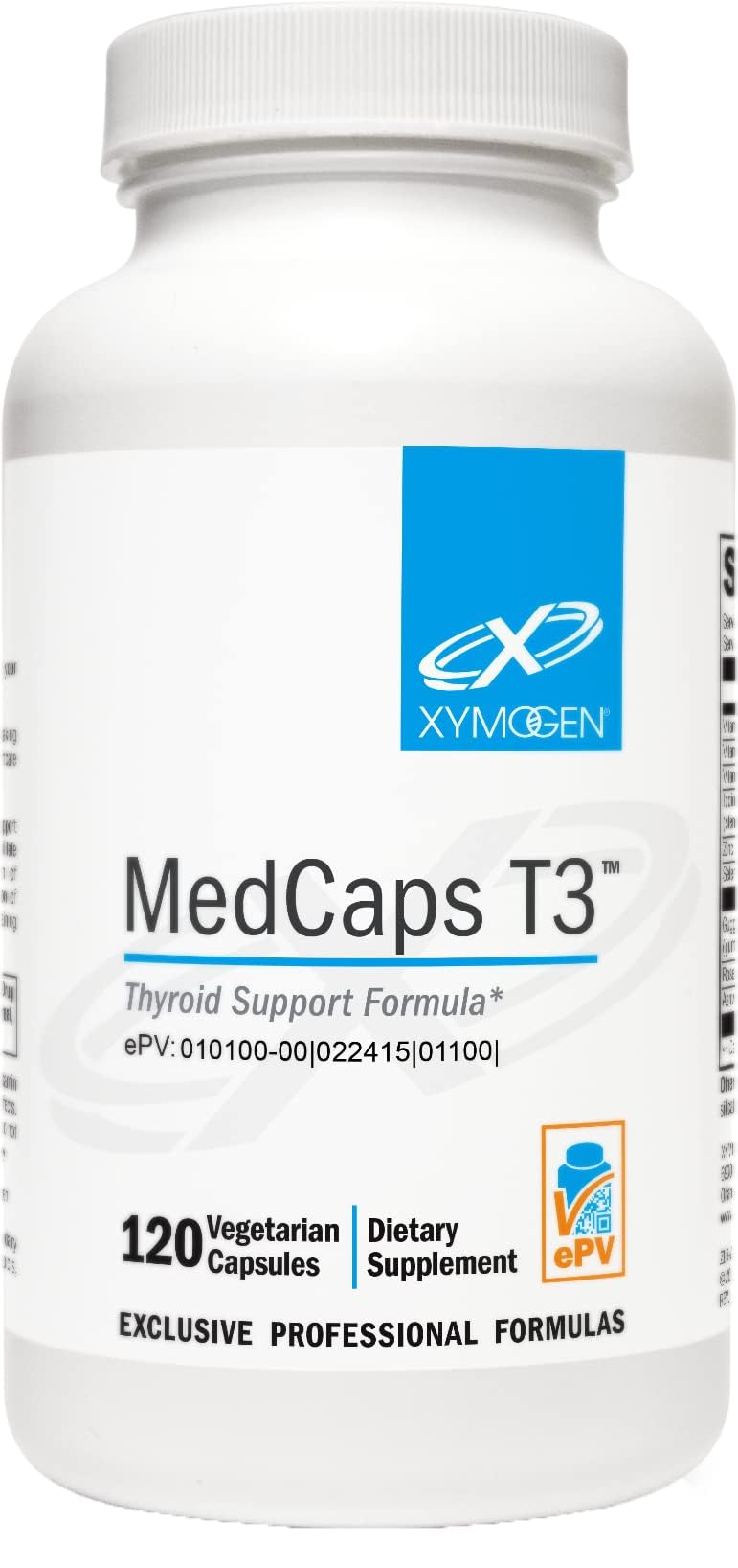Xymogen MedCaps T3 thyroid support bottle for daily use