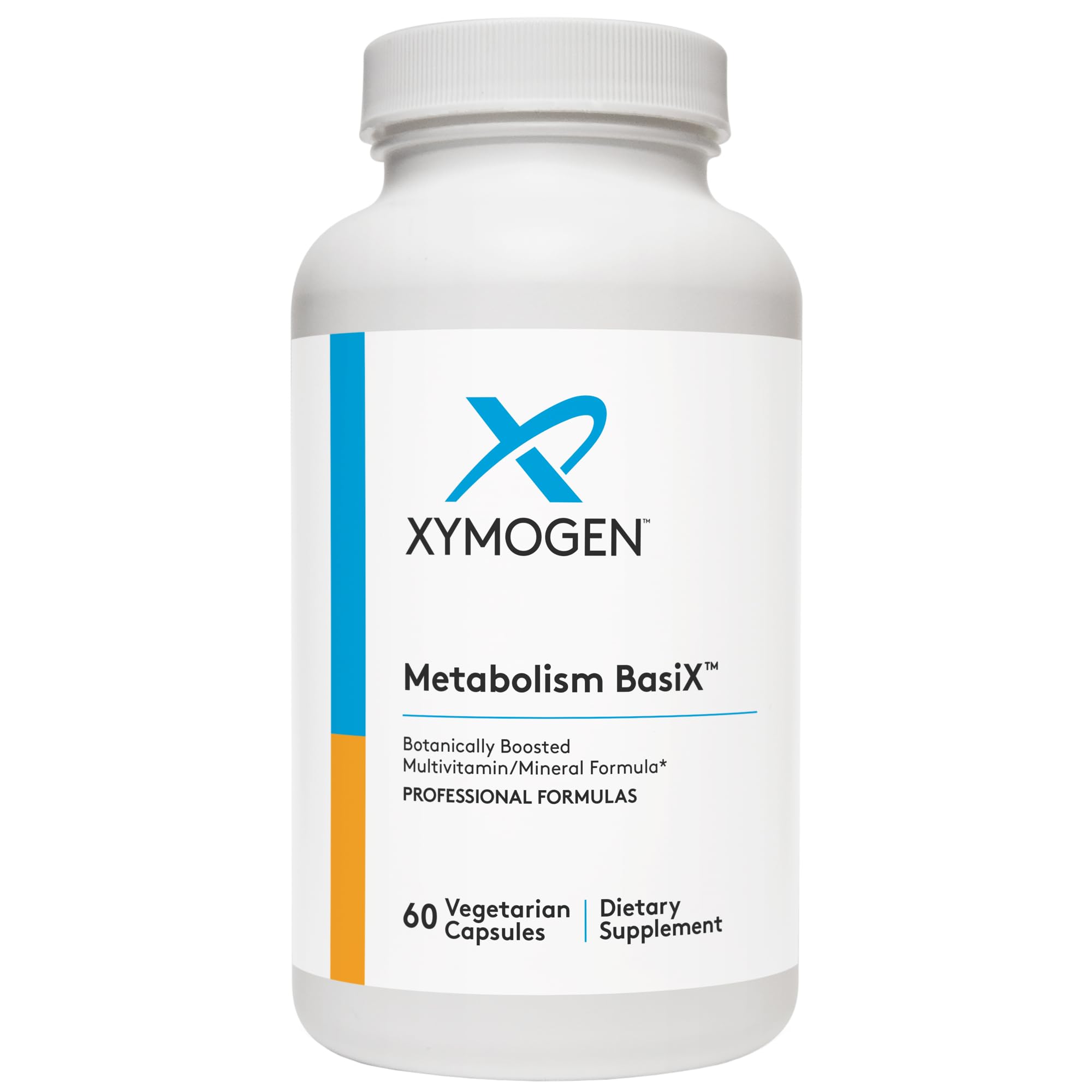 XYMOGEN Metabolism Basix bottle front showcases antioxidant-rich capsules for daily wellness.