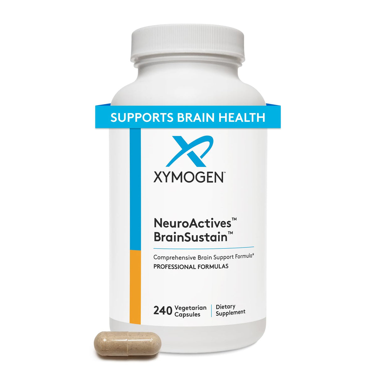 XYMOGEN NeuroActives BrainSustain bottle ready for daily brain support