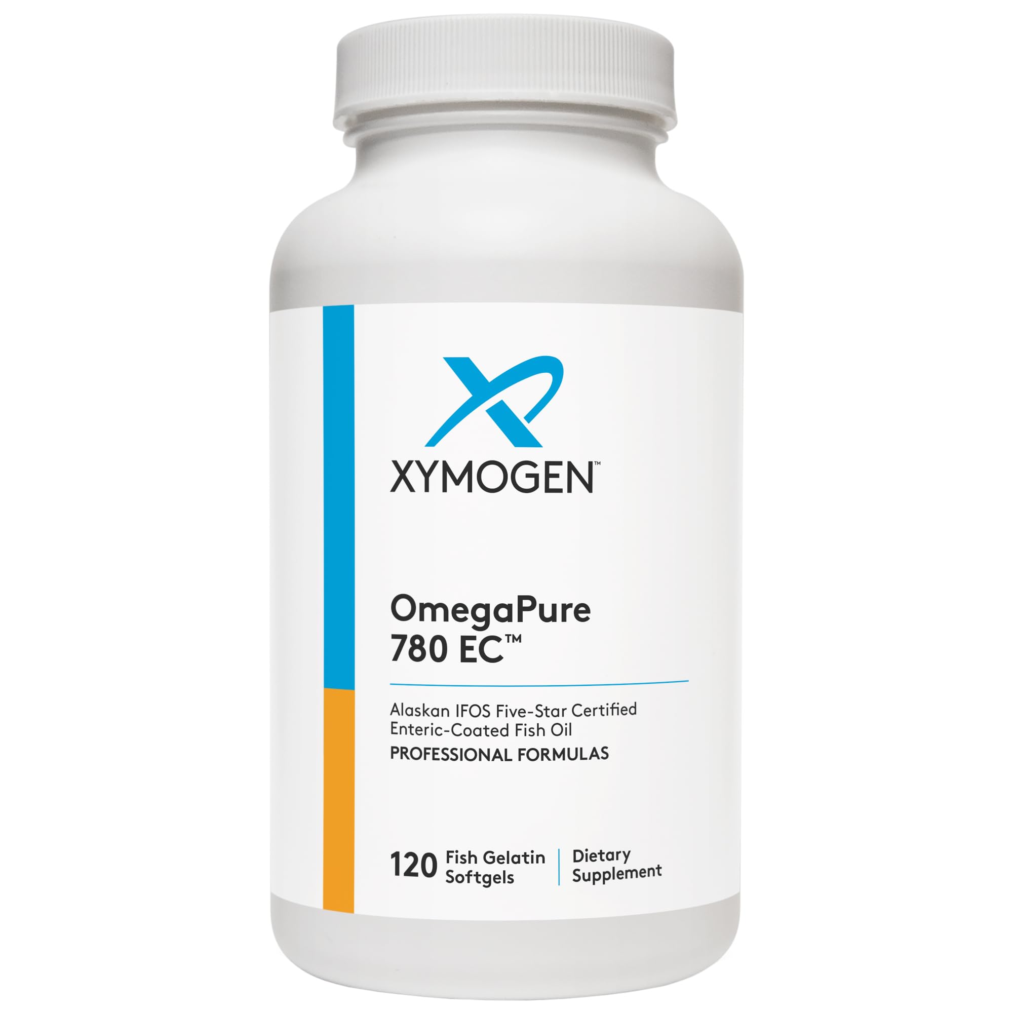 XYMOGEN OmegaPure 780 EC bottle front highlights premium omega-3 formula