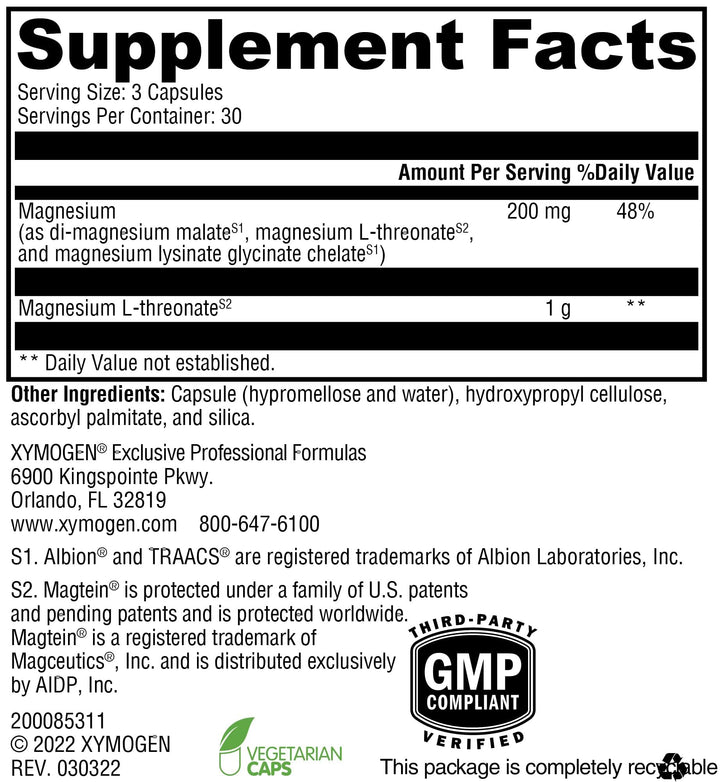 Close-up of OptiMag Neuro capsules highlighting bioavailable magnesium.