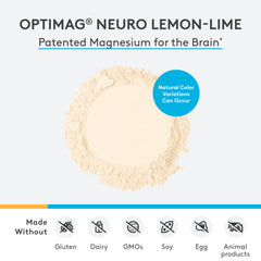 OptiMag Neuro lemon-lime powder scoop for easy daily servings