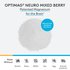 OptiMag Neuro powder with scoop, convenient daily magnesium intake.