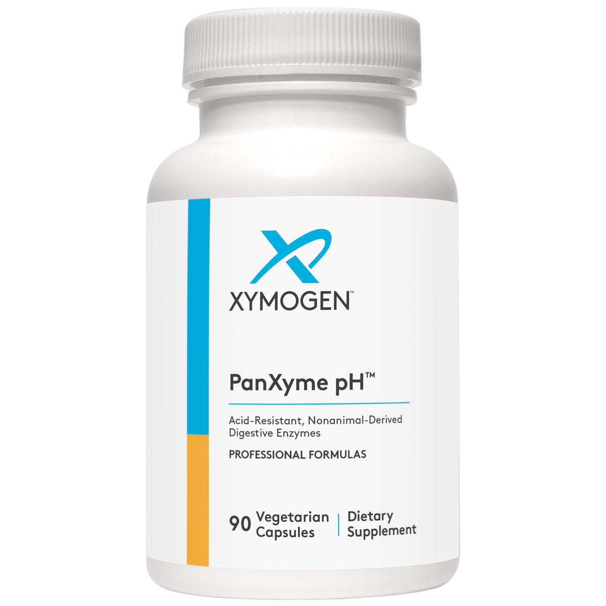 XYMOGEN PanXyme pH bottle front showing clean labeling for digestive support