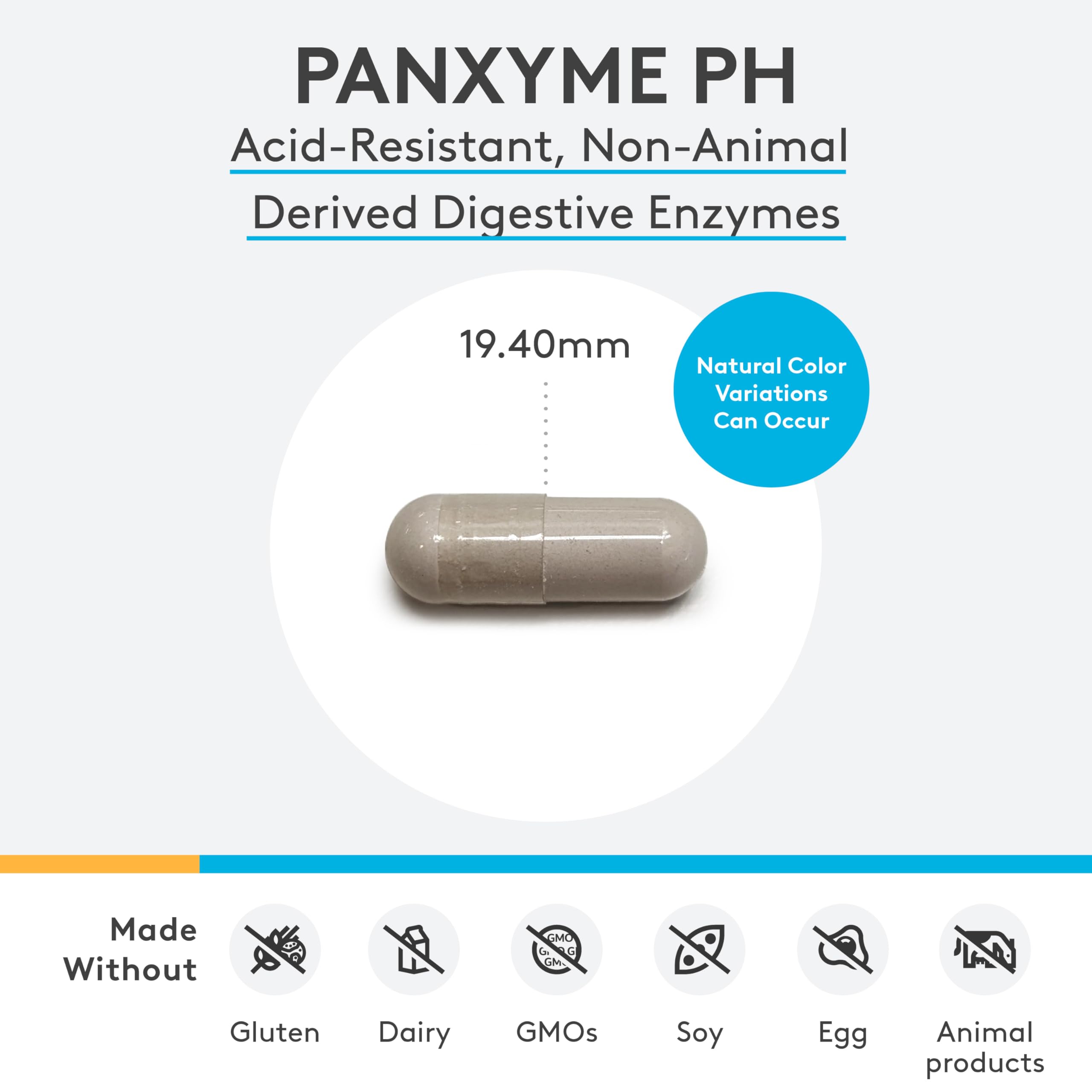 XYMOGEN PanXyme pH label closeup highlighting vegan and gluten-free claims for clean digestion